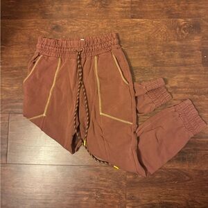 Fabletics Jogger Pants with Yellow Accents